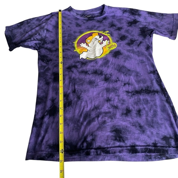 2024 Buc-ee’s Halloween “Hey Boo!” Glow In The Dark Purple Black Orange T Shirt - Picture 3 of 6